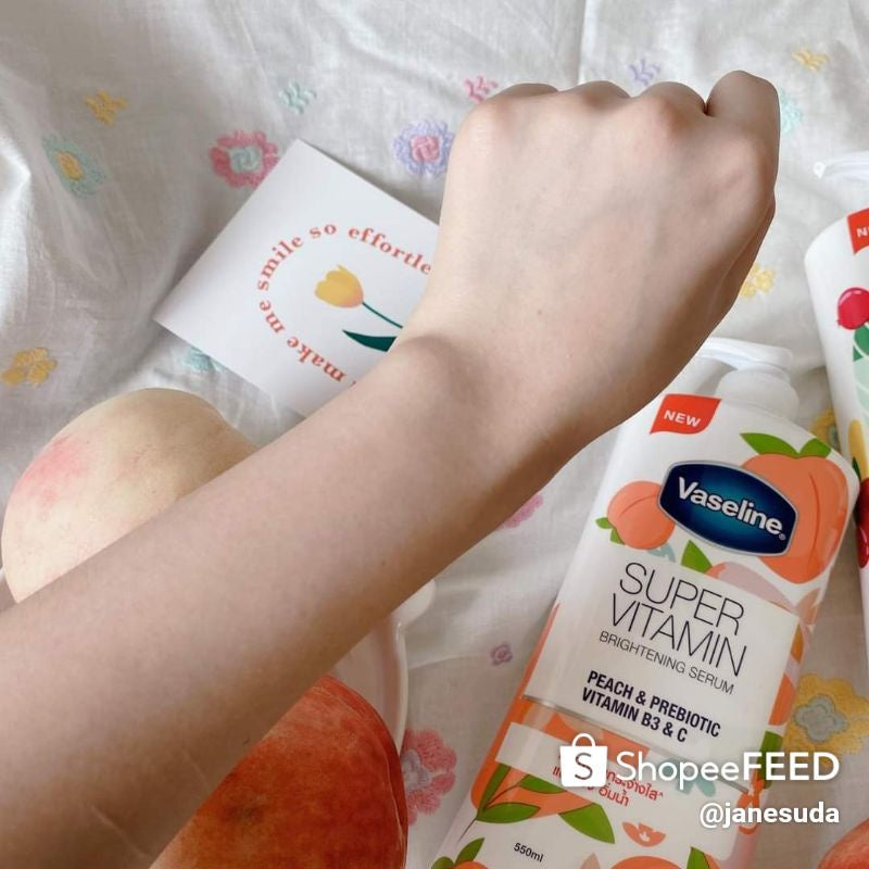 Vaseline Supervitamin Peach & Prebiotic Vitamin B3 & C brightening SERUM (360ml)