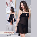 Black Net Lace shorts nighty -