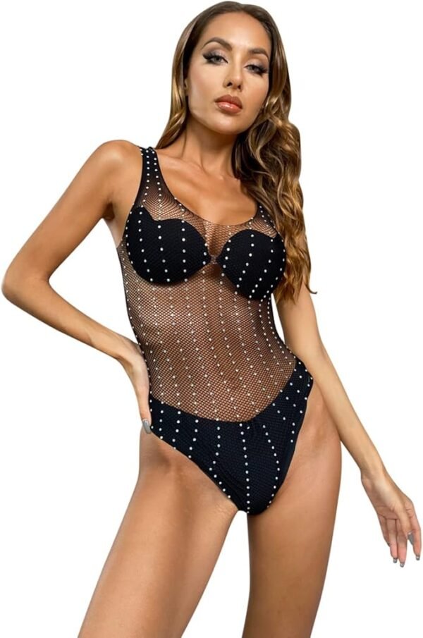 Women's Sexy Coloured Shiny Mesh Sexy Lingerie Underwear Lingerie Plus Product -
