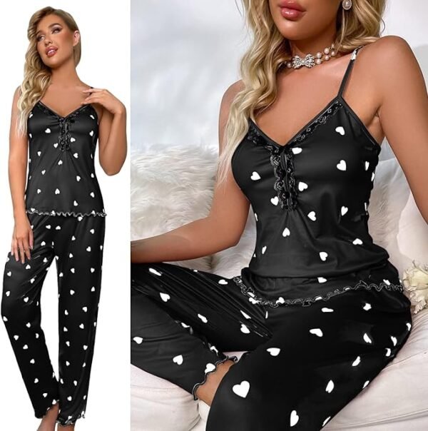 Nightdress Elegant Pajamas Women Long Cotton Pajamas Women Silk Satin -