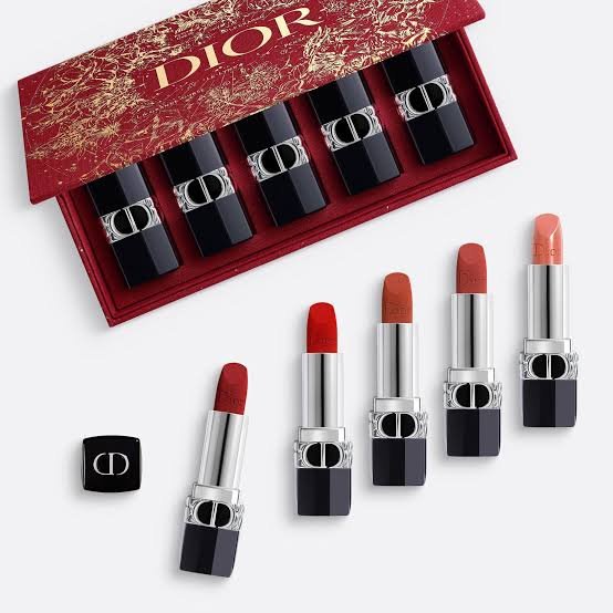 Dior 5 in 1 mini lipstick pack with bag
