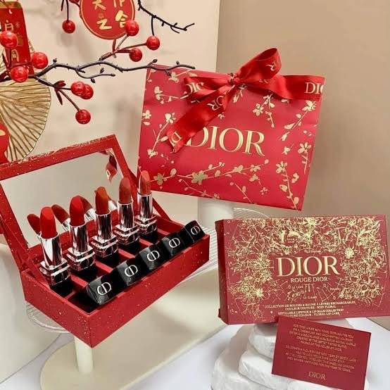 Dior 5 in 1 mini lipstick pack with bag