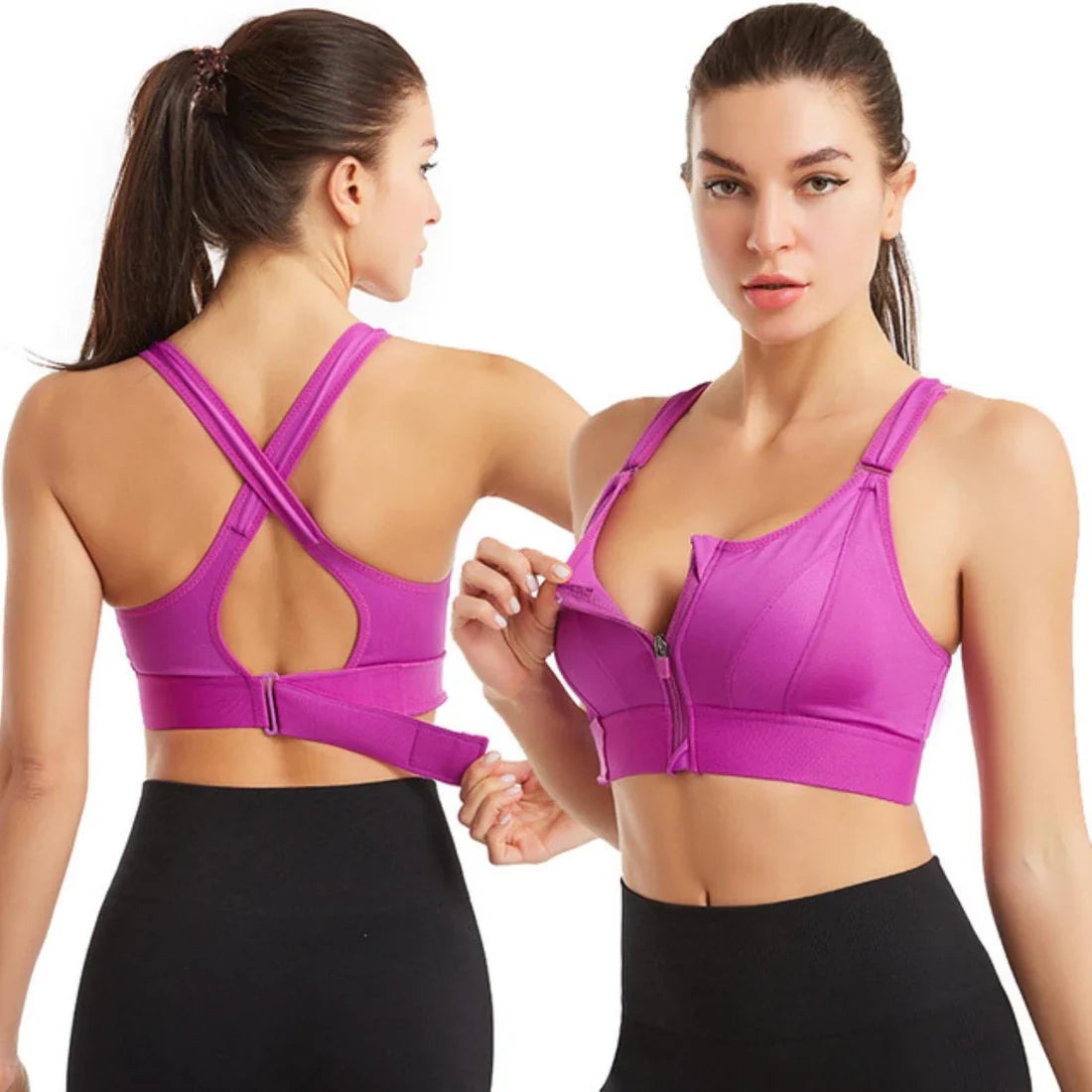 Front Zipper Best Selling Sports Casual or Gym Bra ( Free Size )