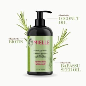 Mielle Organics Rosemary Mint Strengthening Hair Oil and Shampoo -