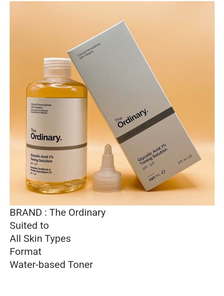The Ordinary Glycolic Acid 7% Exfoliating Toner+ the ordinary Niacinamide 10% + Zinc 1%