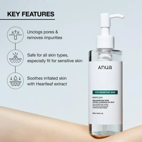 Anua - Heartleaf Pore Control Cleansing Oil Mild 200 ml -