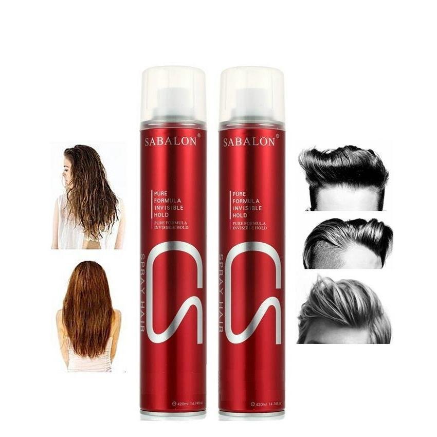 Sabalon Hair Spray - Pure Formula Invisible Hold - 420 ML - Professional Hairs Spray - Long Lasting For Men & Women