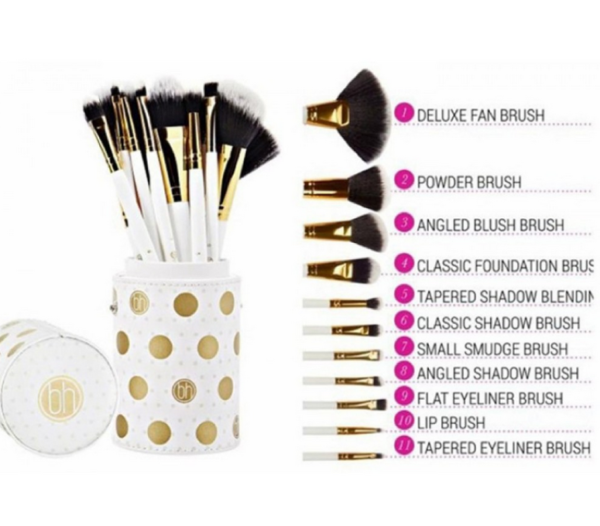 BH Cosmetics Dot Collection 11 Pcs Brush Set – White - Brand Store